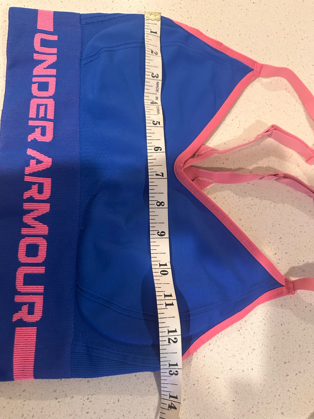 Under Armour Royal Blue and Pink Women's Swim Sports Top - Picture 3 of 4